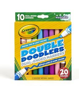 10 смываемых двусторонних фломастеров