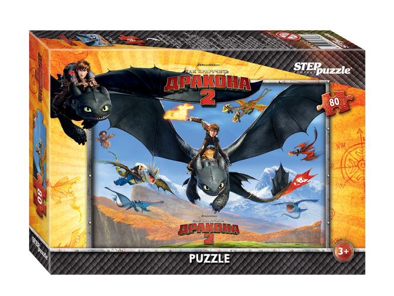 Пазл 80 эл."Драконы"