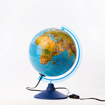 Глобус Земли ландшафтный с подсветкой. Диаметр 250мм