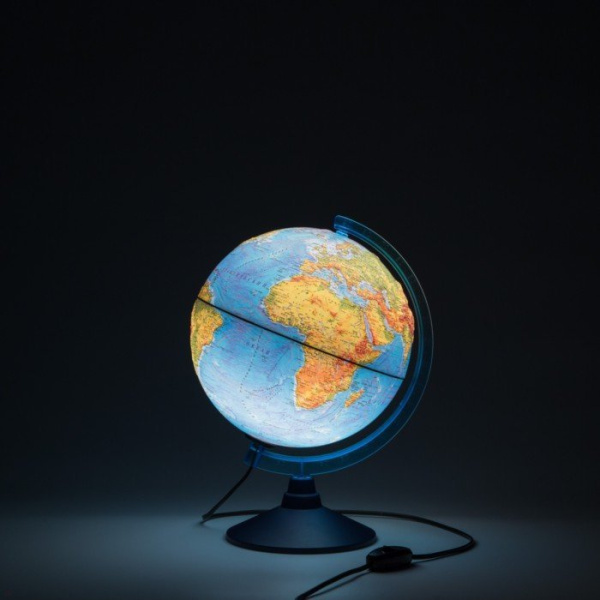 Глобус Земли физический рельефный. Диаметр 320мм