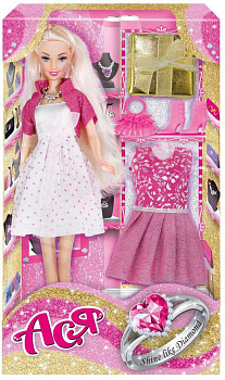 Набор кукла Ася "Сверкай как бриллиант" 28 см дизайн 1