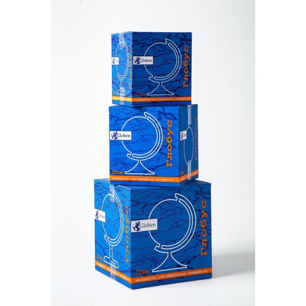 Глобус Земли физико-политический с подсветкой. Диаметр 210мм