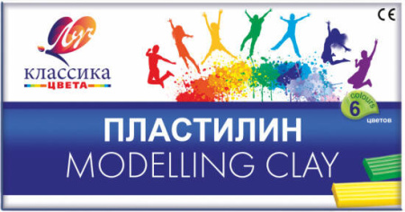 Плк-013 Пластилин КЛАССИКА 6 цв, 20 гр, пенал